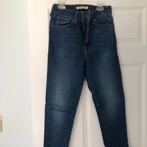 Levis Mile High Skinny Jeans Dark Wash